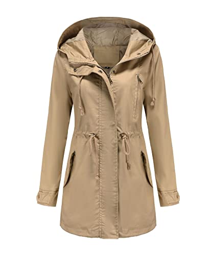Women Active Outdoor Trench Windbreaker Jackets Cotton Outdoor Trenchcoats2