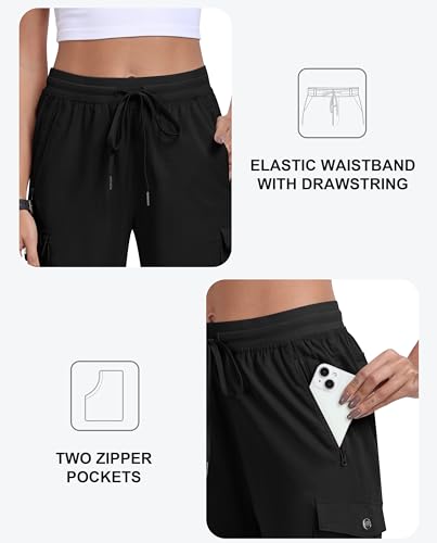 MoFiz Women's Cargo Shorts Quick Dry Athletic Shorts Lightweight Running Summer Hiking Shorts with Pockets4