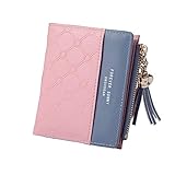 Belsmi Women's Small Compact Slim PU Leather Wallet Lady Purse Zipper Pocket Card Organizer Bifold...