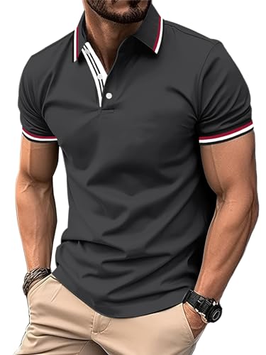 SwissWell Herren Poloshirt Kurzarm Atmungsaktiv Tennis Golf Polo Sommer...