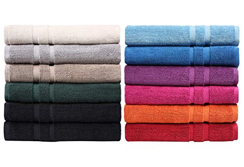 GREEN MARK Textilien Lot de 2 tapis de bain de qualité supérieure - 100 % coton - 50 x 80 cm - Couleur : turquoise Cover
