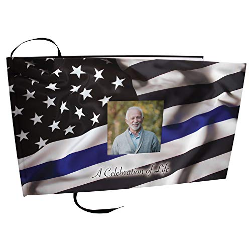 Image of Police Celebration of Life Funeral Guest Book for Memorial Service