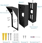 Adjustable Angle Mounting Bracket Compatible with Video Doorbell 2/3/3Plus/4, Replacement Angle Adjustable Video Doorbell Mounting Plate Bracket Wedge Kit with Rain Cover, Waterproof and Anti Glare