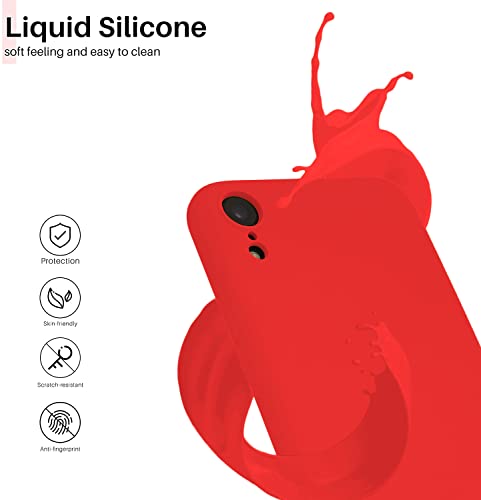 Image of VONZEE Back Cover for iPhone Xr 6.1 inch (Silicone | Red | Solid)