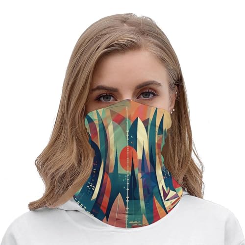 Mascarilla facial con formas coloridas variadas para clima frío, pasamontañas elástico para motocicleta, ciclismo, esquí y más miniatura 5