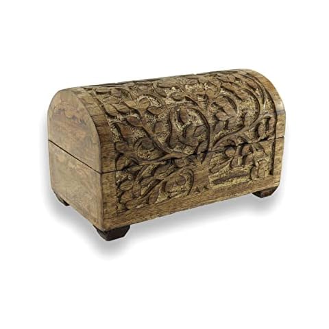 baúl de madera con celta vida algodón árbol de la vida Cover