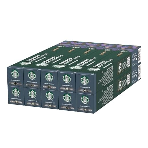 STARBUCKS Espresso Roast de Nespresso, Cápsulas de Café de Tueste Intenso 10 x 10 (100 Cápsulas)