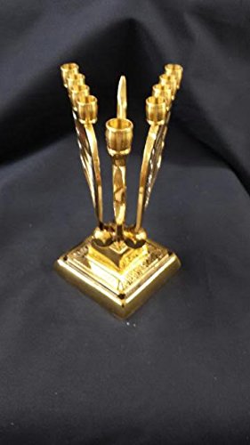 Hand Painted Ceramic Peace Van Hanukkah Menorah Peace Van