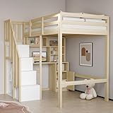 ESPACE LIBRE SOUS LE LIT POUR PERSONNALISER : Sous ce lit une place surélevé, un grand volume libre permet de créer une zone personnalisée : coin lecture cosy, aire de jeu ou espace détente. Ce lit 1 personne encourage la créativité tout en maximisant l’utilisation du sol dans les chambres compactes.