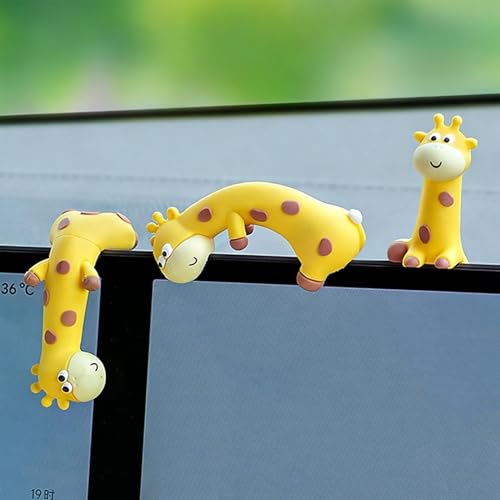 Statue Mini Girafe Réaliste Ornement de Bord pour Bureau et Intérieur Maison