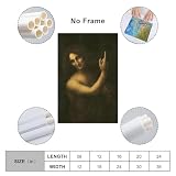 MAIHAIBAO Saint John The Baptist Canvas Wall Art - Leonardo Da Vinci Famous Classic Painting Poster - Vintage Renaissance Aesthetic Decor for Dark Academia Room & Study - 12x18 Inch (Unframed)
