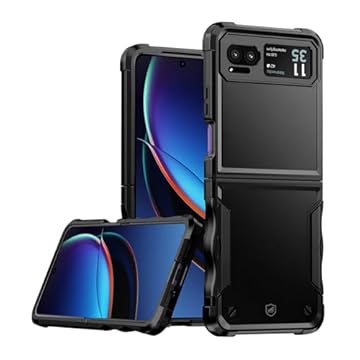 Gshield Capa Case Capinha Armorgear com Lateral Antiderrapante e Proteção Anti-impacto para Motorola Moto Razr 40, Preta