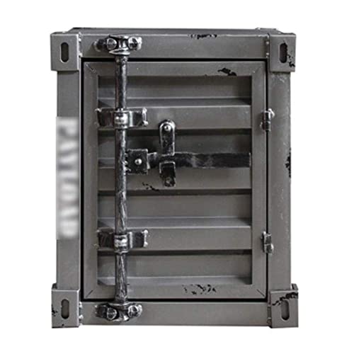 Cabinet de casier en fer rétro gris pour organiser votre bureau à domicile