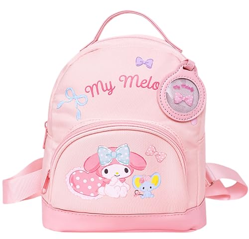Many Rainbows My Melody Japanese Cartoon Character Backpack School Travel Bag with Adjustable Straps