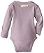 L'ovedbaby Unisex-Baby Newborn Organic G'loved-Sleeve Bodysuit, Lavender, 0/3 Months