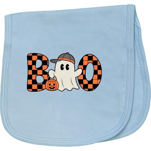 inktastic Halloween Boo Boys Spooky Ghost Baby Burp Cloth Light Blue 46cc2