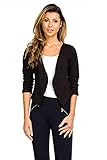 Hergestellt in EU Dykmod Damen Blazer Jacke Jäckchen lx34 Schwarz 40-42
