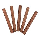 ZUNOXAZ 5 Stück Teiliges Töpferwerkzeug Holz textur Modellierwalze ohne Griff Musterrolle für...