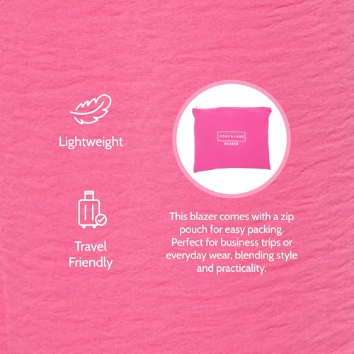 YORK & LANE Womens Packable Travel Blazer, Comfortable and Wash Friendly, Wrinkle Resistant4