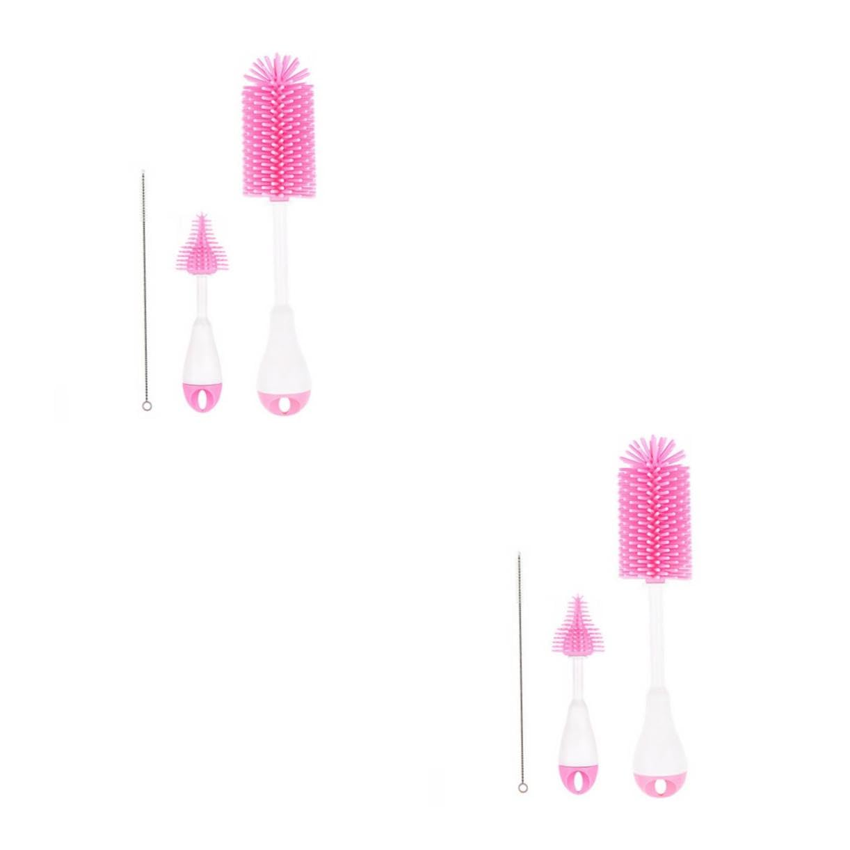 SUPVOX 2 Set Di Spazzole Per Biberon Cannucce Lunghe Spazzole Per La Pulizia Delle Bottiglie Spazzole Per Spazzole Per La Pulizia Delle Bottiglie Di Latte Spazzole In Silicone