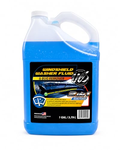 UCS Premium Windshield Washer Fluid - 1 Gallon Ready to Use Streak-Free Crystal Clear Vision Bug...