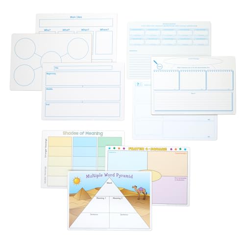 Really Good Stuff Reading Comprehension & Word Map Dry-Erase Board Set - 9 Double-Sided Boards