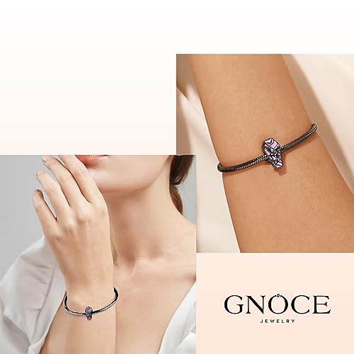 Image of GNOCE Witch Cauldron Pendant Charm,S925 Sterling Silver with Ruby Gemstones Dangle Charms Bead For Bracelets /Necklace Jewelry Gift For Women Girls Wife Daughter