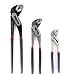 Fstop Labs 3 Pack Set Adjustable Alligator Water Pump Pipe Pliers Set, Groove Joint Pliers Set, 8-Inch, 10-Inch and 12-Inch Pliers Quick-release Plumbing Pliers Straight Jaw with Storage Bag