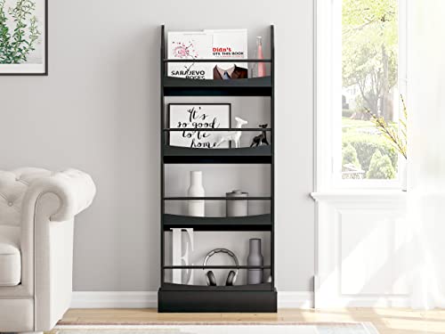 Utex Kids Bookshelf,4 Tiers Children's Bookcases And Storage, Kids Bookcase Rack Wall For Bedroom,Study Living Room,Charcoal #TOP3