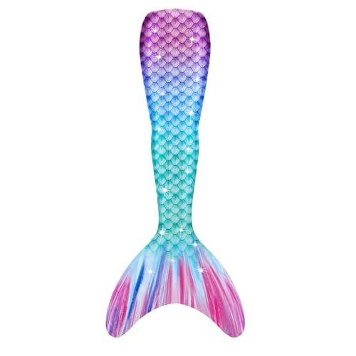 Generico Costume Bambina Bikini da Bagno per Bambine e Ragazze Costumi per Mare e Piscina Costumi Intero per Ragazze Coda Colorata Ragazza con Bikini Cosplay