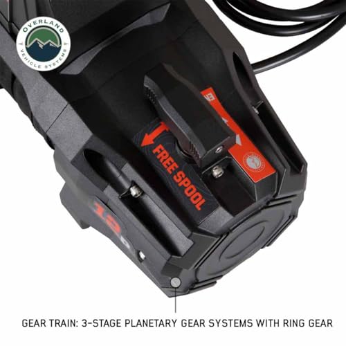Winch eléctrico 12V 12,000 lb con cuerda sintética y mando inalámbrico miniatura 2
