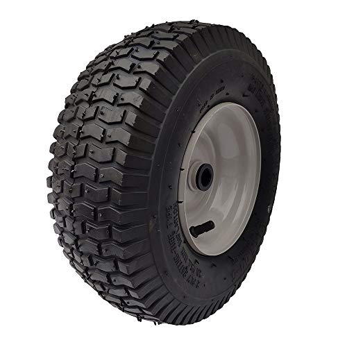 2 Pack 13X5.00-6 Lawn Tractor Pneumatic Wheel,Wheelbarrow Tire Turf Tread,3.13" Hub Length With Steel Rim,Flange Id 0.76'' #TOP3