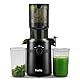 Fretta Entsafter Slow Juicer, 200W mit 108 mm großem Einfüllschacht für ganze Gemüse und Obst BPA-frei Tritan-Material | Einfache Reinigung(Schwarz)