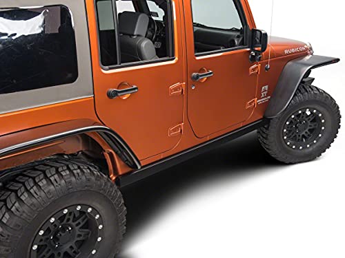 Barricade Rubi Rails in Textured Black Styling and Protection Fits Jeep Wrangler JK 4 Door