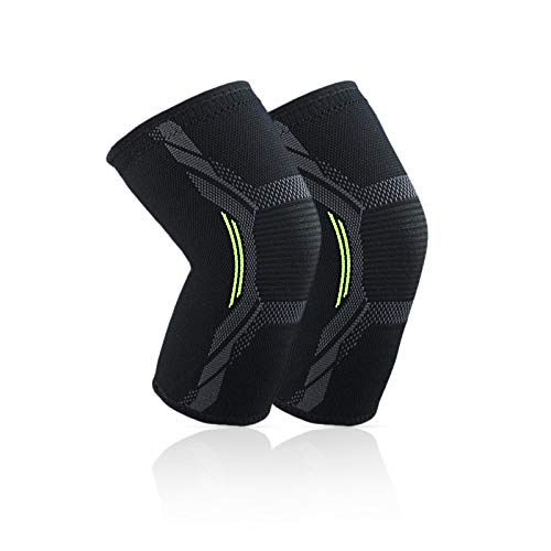 Maxmaxi 2 Pack Knee Compression Sleeve Knee Brace Support for Running Basketball Weightlifting Sports