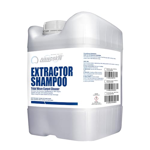 Nanoskin EXTRACTOR SHAMPOO Low Foaming Carpet Cleaner 5 Gallons - Machine Use Upholstery Cleaner, Stain Remover & Odor Eliminator on Rug Car Upholstery Carpets | For Automotive, Home, Office & More