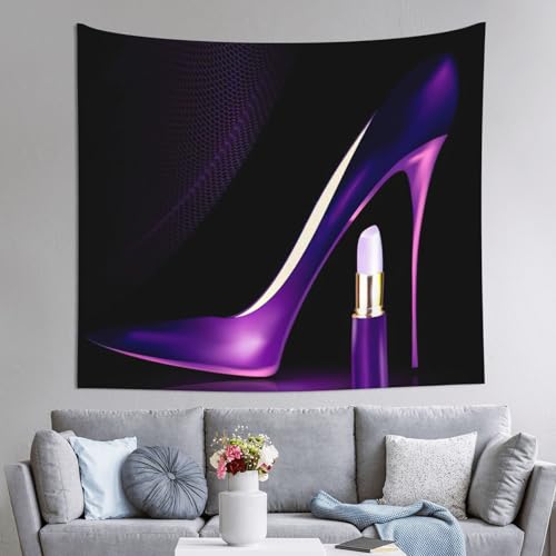 Tapisserie violette pour chambre fille grand format EdWal style