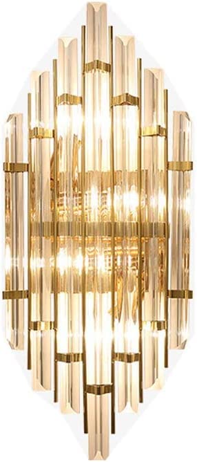 Applique murale cristal dorée pour éliminer l'éclairage blafard