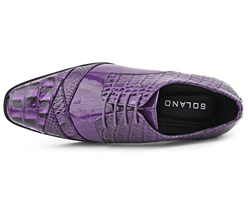 Image of Bolano Bandit Men's Alligator Print Cap-Toe Oxford Dress Shoes