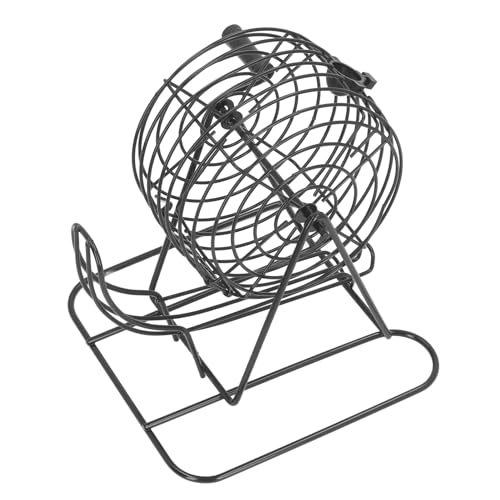 Cage ronde interactive en métal avec système de tirage aléatoire