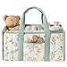 Blissful Diary Wickeltisch-Organizer, Wickelkorb für die Wickelstation, Stilvoller Wickelorganizer für Babybedarf, Unverzichtbares Geschenk zur Geburt und für die Baby-Wunschliste, Vintage Blatt