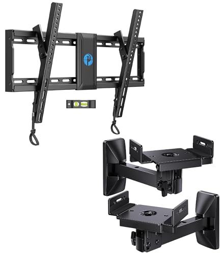 Pipishell Speaker Wall Mounts, Dual Side Clamping Bookshelf Speak...