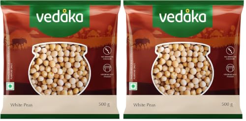 Image of Amazon Brand - Vedaka Premium White Peas, 500g (Pack of 2)