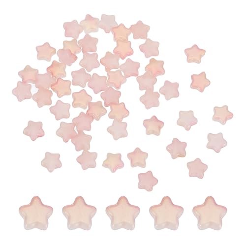 Perles en verre forme d'étoile 8mm pour confection artisanale
