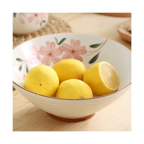 Prachtige kom Ceramic Bowl Nordic Style Servies Huishoudelijke Ramen Kom Magnetron Beschikbaar 8 Inch Wit - Afbeelding 5
