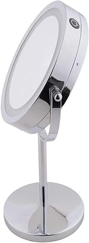 Miniatura 6 de Espejo de baño con luces LED iluminado para maquillaje, espejo de tocador de dos caras con aumento normal y 7X, 2 en 1