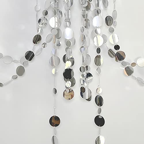 Funweka 20Pcs Sequin Beaded Curtain For Party Wedding Home Decorations Kids Bedroom Girls Wall Panel Backdrop Doorway Privacy, Window Door Curtains Bubble Beaded Curtain Easy To Install (Silver) #TOP4