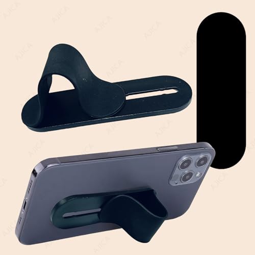 Image of U Shape Smart Phone Holder | Stand | Phone Holder for Hand & Mobile Back Holder | Great for Selfie & Works as iPhone Stand & Android Phone Stand (Black, 5 Pack)