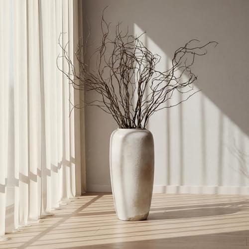 Image of Norme 3 Pcs 47.2 Inch Lifelike Curly Willow Branches for Vases Artificial Decorative Dried Twigs Tall Plastic Vine Bendable Stick for DIY Plant Crafts Farmhouse Wedding Indoor Home Hotel Decor(Brown)