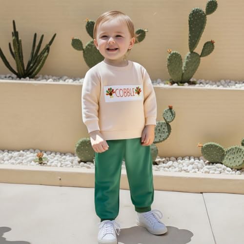 MAYUMMPY Toddler Baby Boy Girl Thanksgiving Outfit Long Sleeve Little Turkey Sweatshirt Sweatpants Winter Clothes Sweatsuit2